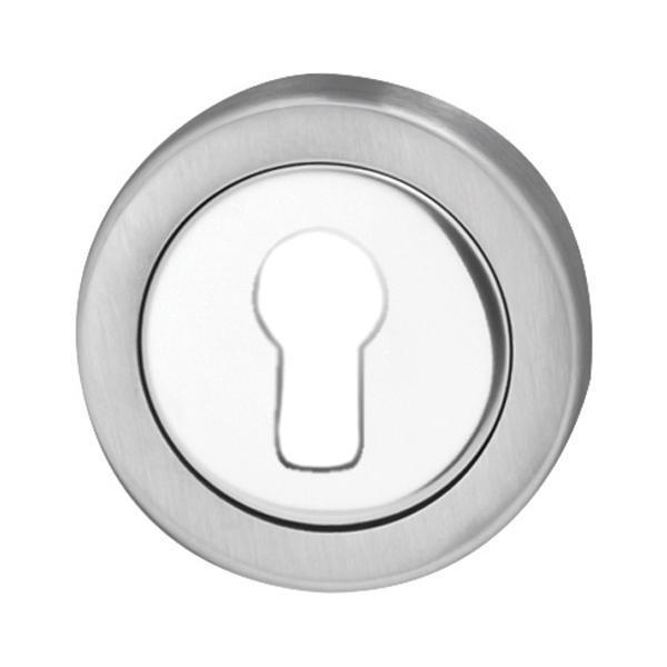 Hafele Yuvarlak Barelli Kapı Kolu Rozeti 52mm, Mat-Parlak Paslanmaz Çelik Renk