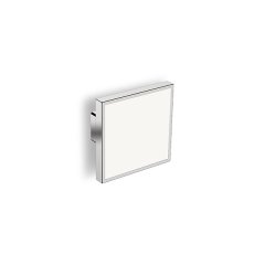 Hafele Blacky Jr Düğme Kulp, Beyaz ve Parlak Krom Renk