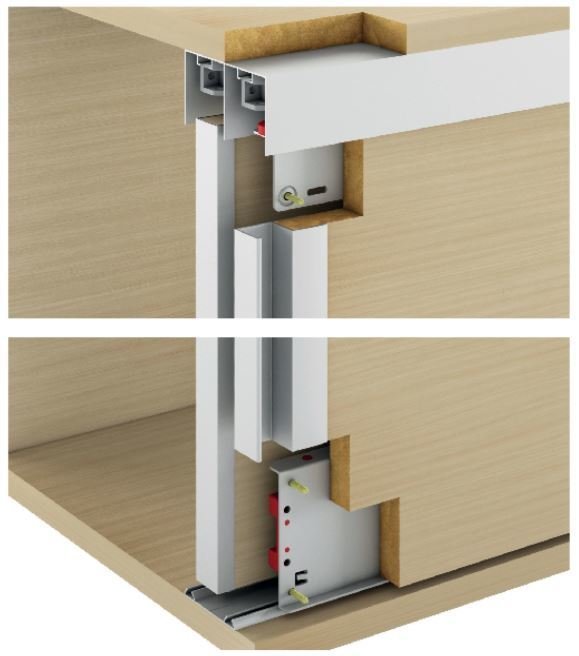 Hafele Easy Soft 80 Kayar kapak, Ray Dolap Sistemi