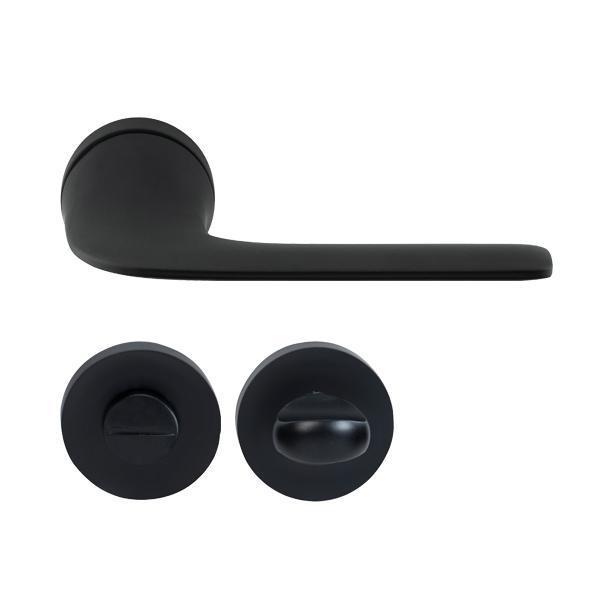 Hafele Norm Wc Kapı Kolu Seti, Mat Siyah Renk