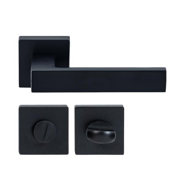 Hafele Pera Wc Kapı Kolu Seti, Mat Siyah Renk