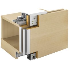 Hafele Flong 2500mm Profil Kulp, Mat Krom Renk