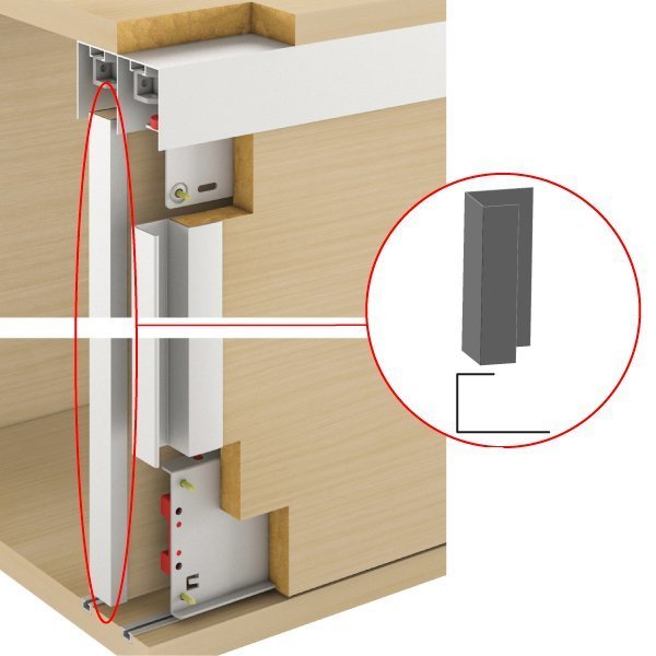 Hafele Along 2500mm Profil Kulp, Mat Krom Renk