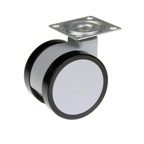 Hafele İkiz Tekerlek Frensiz Gri Ø75x96mm