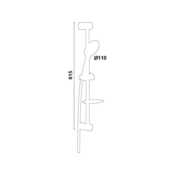 Hafele Saturn Sürgülü El Duşu Seti, P. Krom, 3F