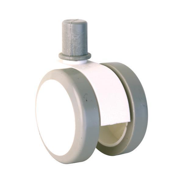 Hafele Colo Tekerlek Dübelli Ø50x57mm, Beyaz-Gri