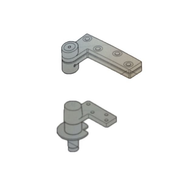 Hafele Pivot menteşe seti DIN sol krom mat