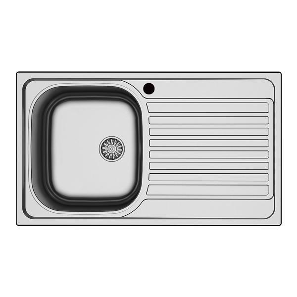 Hafele Capua04 Tezgah Üstü Eviye Seti, Satine Sol Damlalık