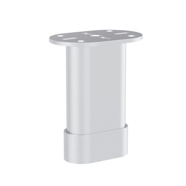 Hafele Menton Oval Mobilya Ayağı 25x100mm, Mat  Krom Renk