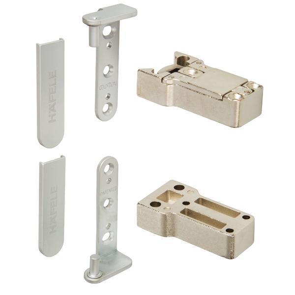 Hafele Pivot Menteşe Düz 60kg, Mat Krom Renk