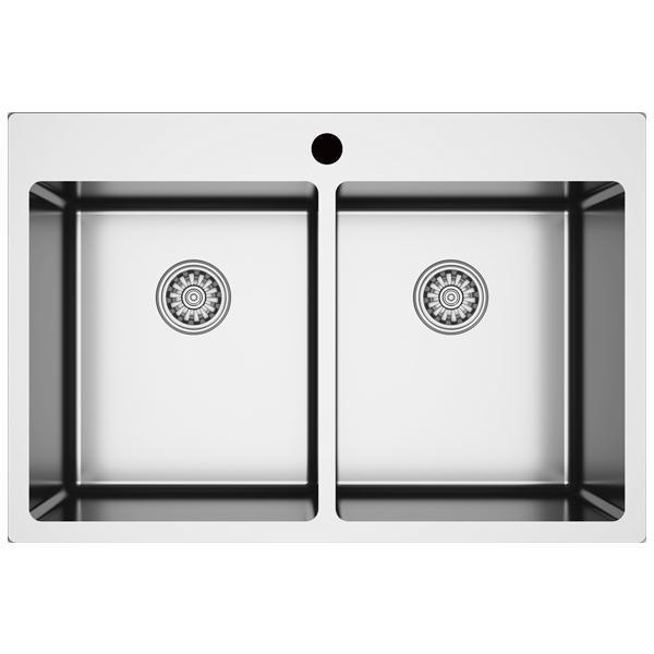 Hafele Novara13 Eviye Seti 750x505mm Paslanmaz Çelik Parlak (Sifonsuz)