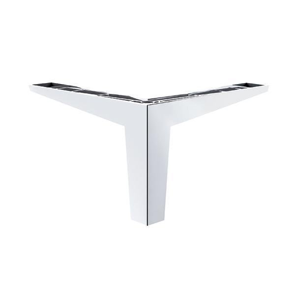 Hafele Hira Köşeli Mobilya Ayağı 142x100mm, Parlak Krom Renk