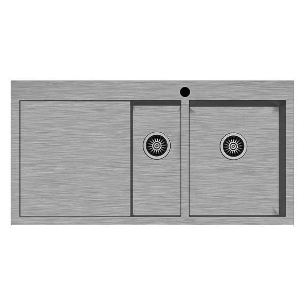 Hafele Novara Plus02 Eviye Seti 1000x510mm Fırçl. Sol (Sifonsuz)