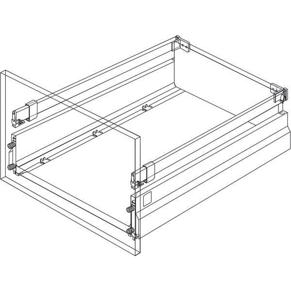 Hafele Nova Pro Dikdörtgen Yan Bordür Seti Gri 550mm