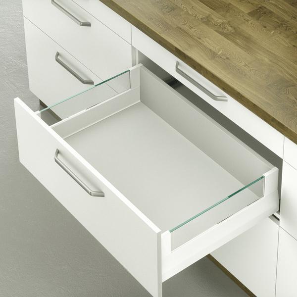 Hafele Matrix Box P, Cam Bordürlü Beyaz 500mm - Vidalı