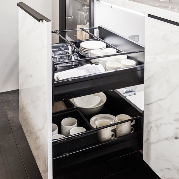 Hafele Moovit, Yavaşlatıcılı Çekmece Seti Siyah 350mm