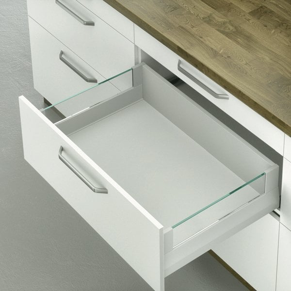 Hafele Matrix Box P, Cam Bordürlü Gri 450mm - Vidalı