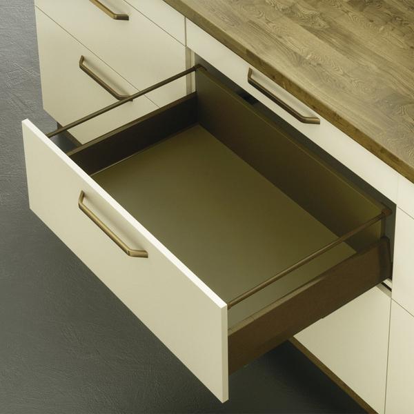 Hafele Matrix Box P, Yuvarlak Bordürlü Bronz Kahve 450mm - Vidalı