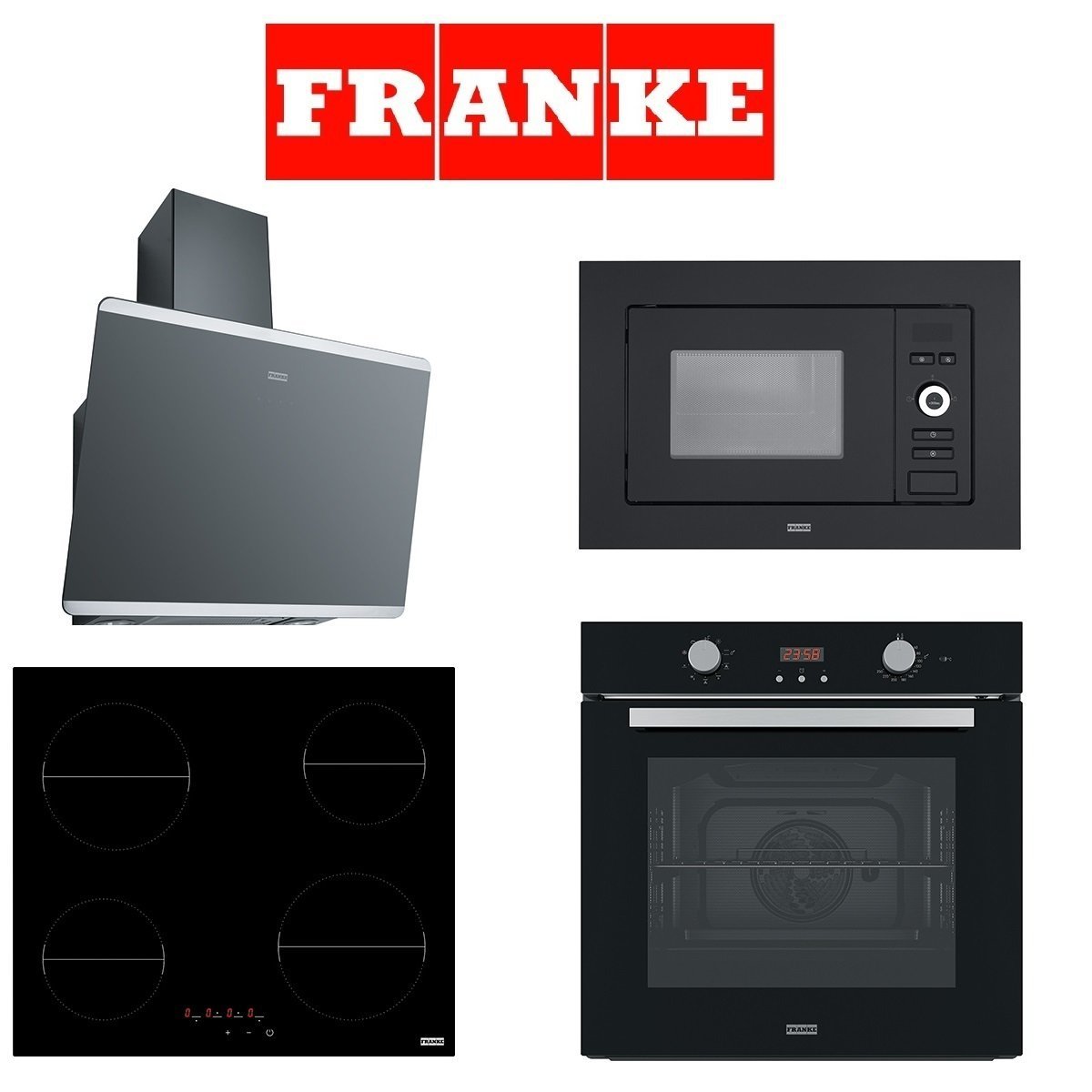 Franke Dörtlü Ankastre Set, Smart Linear Black II