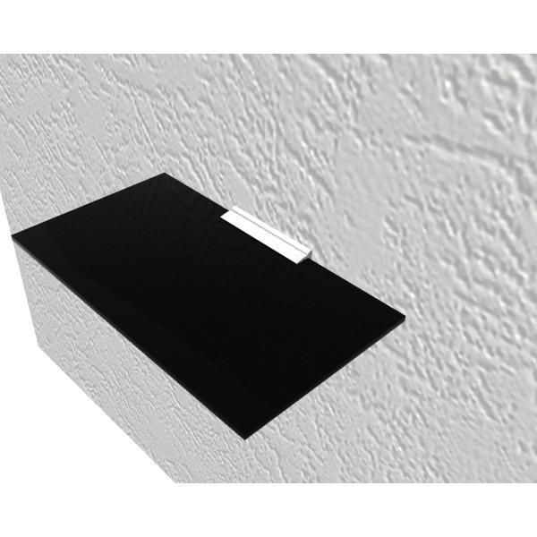 Hafele Cam Raf Seti 595mm Siyah Cam İle