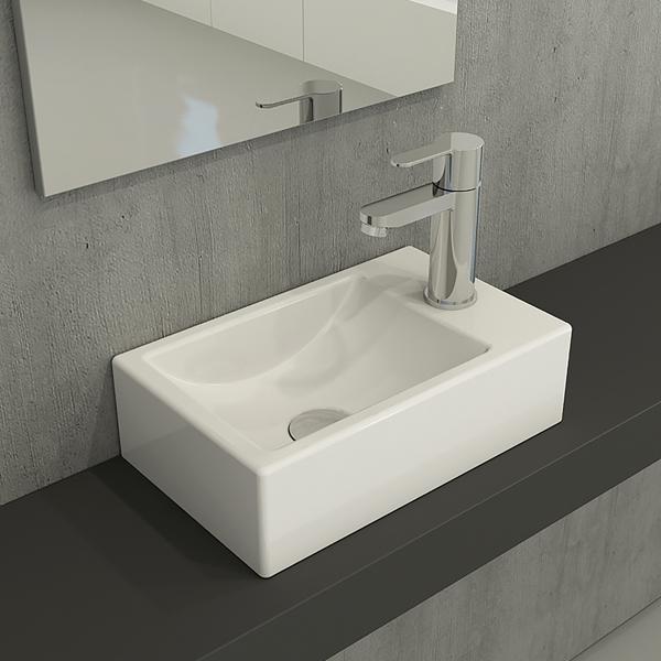 Hafele Molly II Banyo Lavabosu, 370x220mm, Sağ, Parlak Beyaz Renk