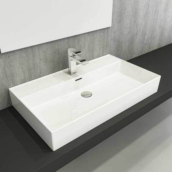 Hafele Freya 80 Banyo Lavabosu, 805x465mm, Parlak Beyaz Renk
