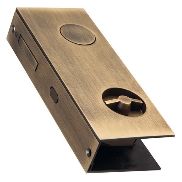 Hafele Flat kayar kapı kilit set WC antik bronz