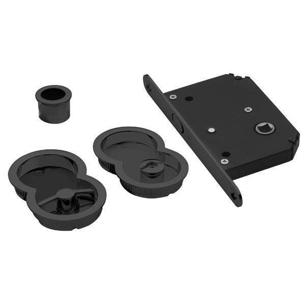 Hafele Otto Kayar kapı kilit set WC siyah