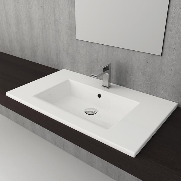 Hafele Tierra 80 Banyo Lavabosu, 815x475mm Parlak Beyaz Renk