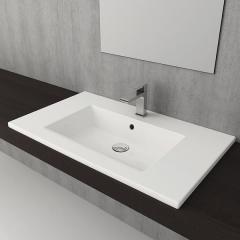 Hafele Tierra 80 Banyo Lavabosu, 815x475mm Parlak Beyaz Renk