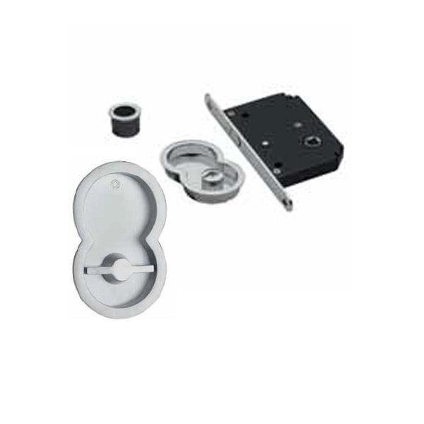 Hafele Otto Kayar kapı kilit set WC krom mat