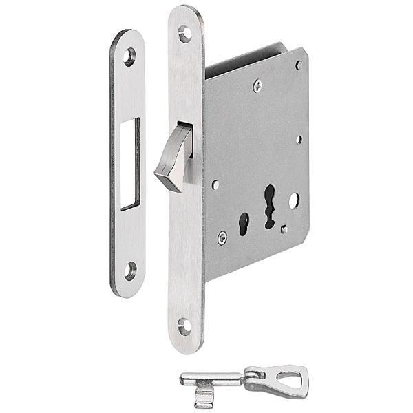 Hafele Kayar kapı kilit CB oda tipi p.çelik mat