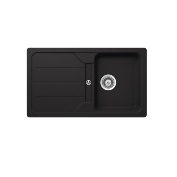 Hafele Elisa Granit Eviye 860x500mm, Siyah Renk (Sifonsuz)