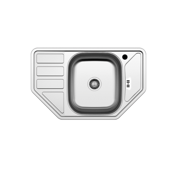 Hafele Capua Corner Tezgah Üstü Eviye Seti, Satine Sağ Damlalık