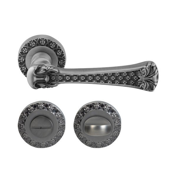 Hafele Sara Wc Kapı Kolu Seti, Antik Gümüş Renk