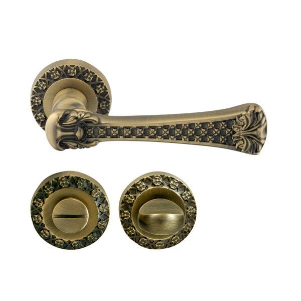 Hafele Sara Wc Kapı Kolu Seti, Antik Bronz Renk