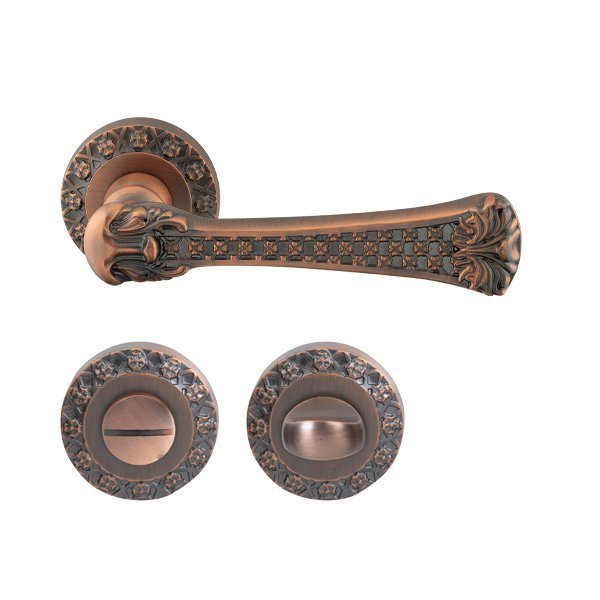 Hafele Sara Wc Kapı Kolu Seti, Antik Bakır Renk