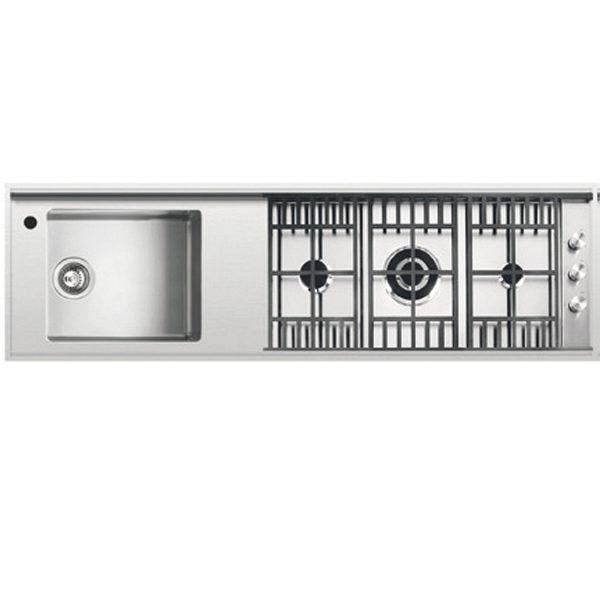 Hafele Plano C Eviye+Ocak Sol 151x45cm, Paslanmaz Çelik Renk