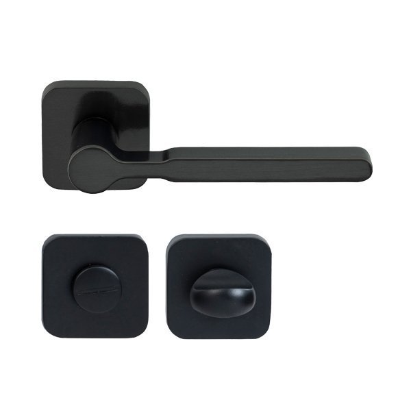 Hafele Punto Wc Kapı Kolu Seti, Mat Siyah Renk