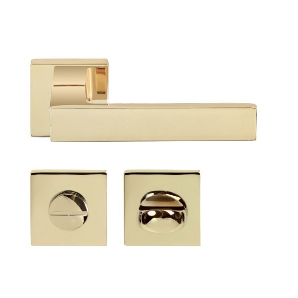 Hafele Pera Wc Kapı Kolu Seti, Parlak Pirinç Renk