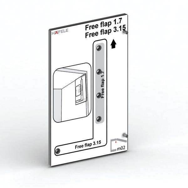 Hafele FREE 1.7 - 3.15 Gövde delik şablonu