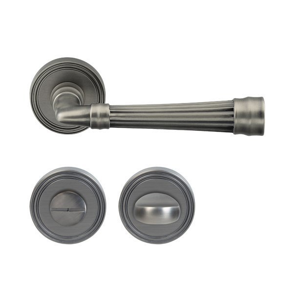 Hafele Gain Wc Kapı Kolu Seti, Antik Gümüş Renk