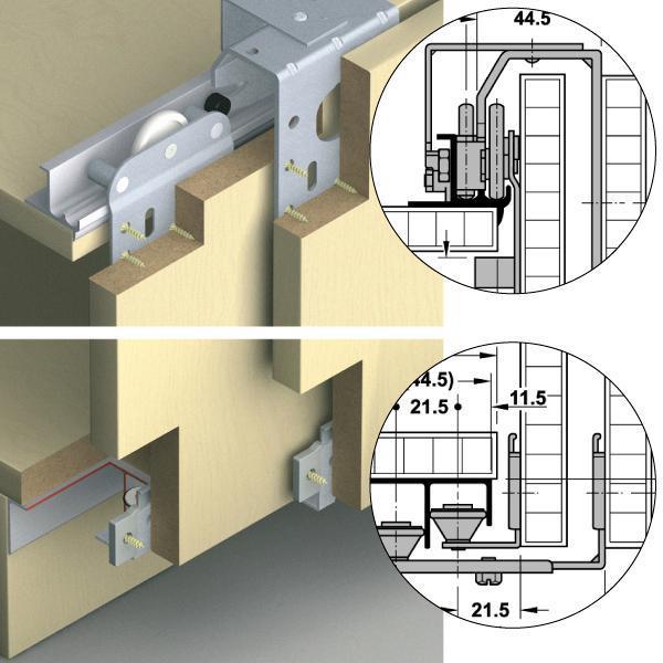 Hafele Hangroller 50-VF3 Kayar kapak 3k 19-21mm