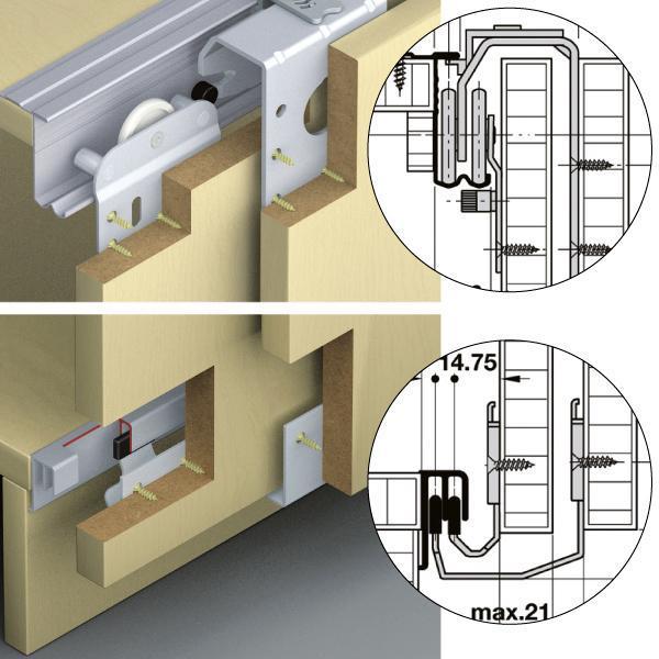 Hafele S.CLASSIC50VF SR2 Kayar kapak 3k 19-21mm