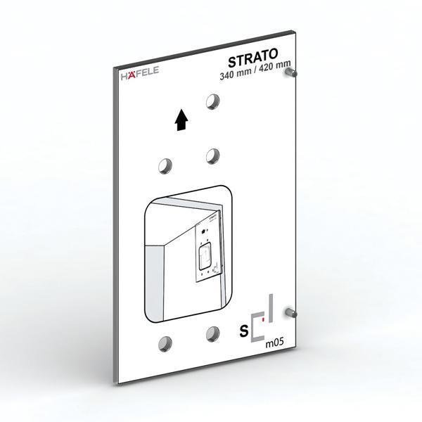Hafele Strato montaj şablonu  342-420mm