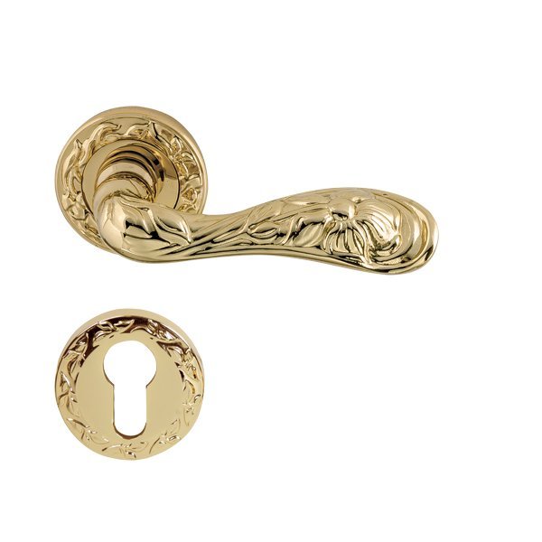 Hafele Florus Barelli Kapı Kolu Seti, Parlak Pirinç Renk