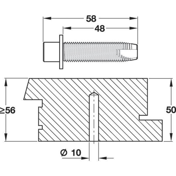 Hafele Çekme Kol Bağlantı Elemanı Tek Taraflı 56-100cm