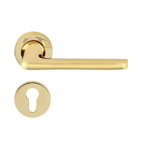 Hafele Eloy Barelli Kapı Kolu Seti, Parlak Pirinç Renk