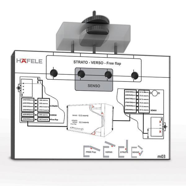 Hafele FREE-SENSO-VERSO-STRATO kapak şablonu