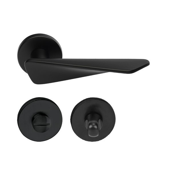 Hafele Crown Wc Kapı Kolu Seti, Mat Siyah Renk